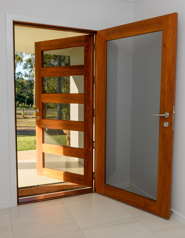 Screen and glass door open